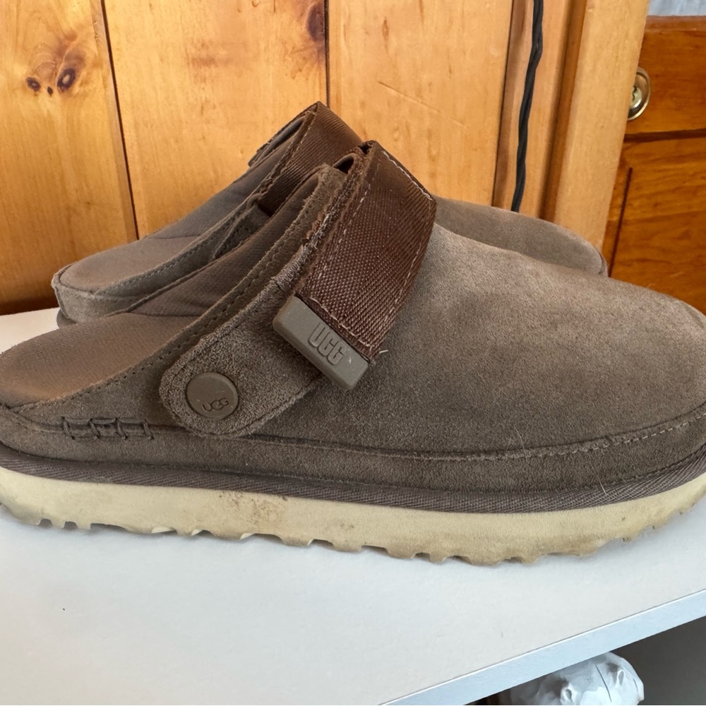 UGG women’s Tan Suede Slip-On Loafers